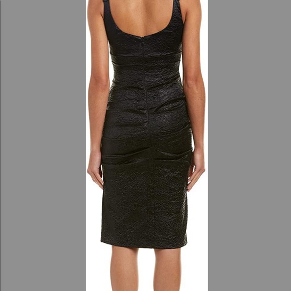 Red Nicole Miller crinkle sweetheart dress - Picture 2 of 2